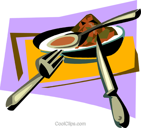 Bowl Of Soup Royalty Free Vector Clip Art Illustration - Gif De Cubiertos (480x437)