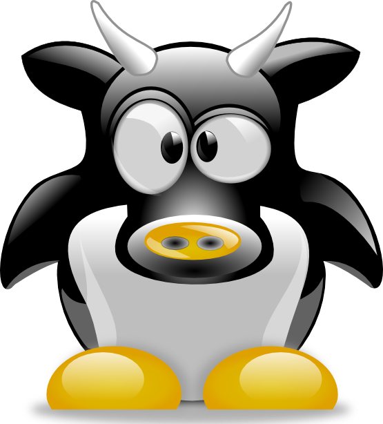 Cow Tux 1 555px - Penguin Tux (555x614)