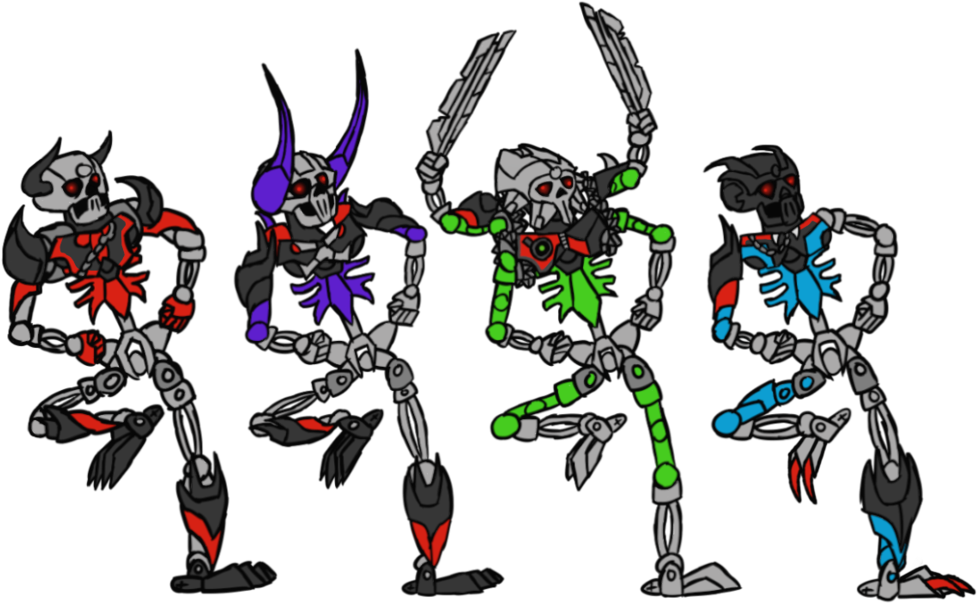 Spooky Scary Skeletons Png - Bionicle (1024x705)
