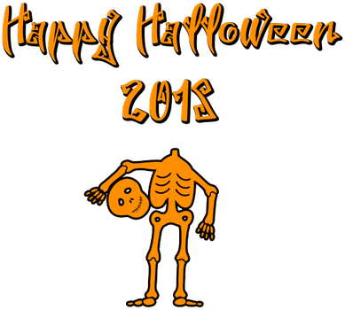 Happy Halloween 2018 Scary Font Skeleton - Scary Fonts Happy Halloween (400x400)