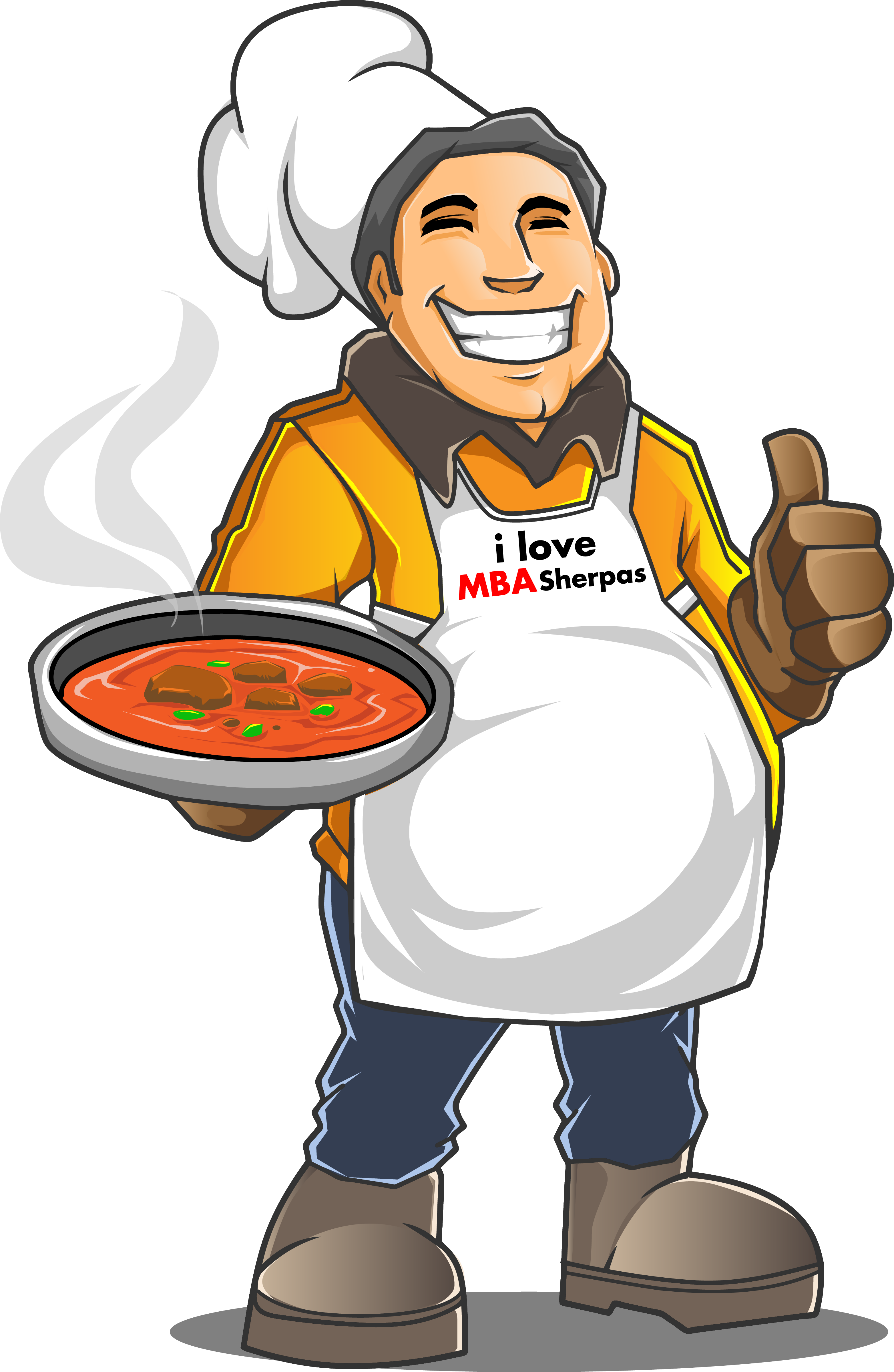 Introducing The Super-chef Sherpa Be It Pizza Slices - Cartoon (3127x4798)