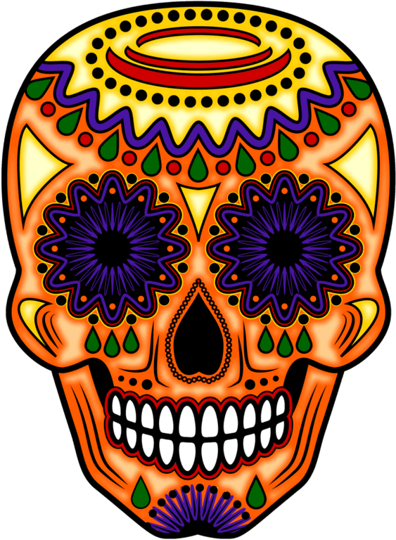 Svg Free Stock Day Of The Dead Art Altars Comments - Skull (580x783)
