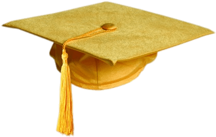Gold Colour Graduation Hat Transparent Png - Gorro De Graduacion Dorado Png (450x450)