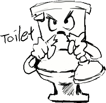 Clogged Tub Clogged Sink Clogged Toilet - Toilet (377x368)