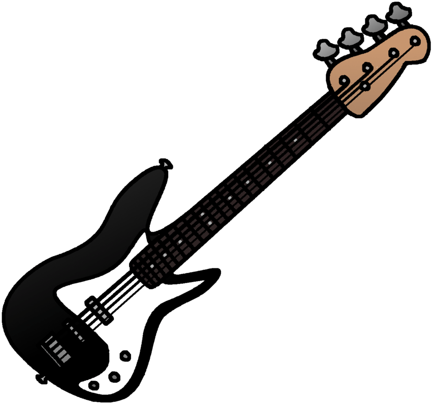 Jumping Bass Clip Art - Bass Guitar Clipart (900x858)