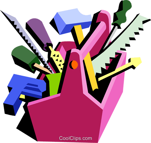 Toolbox Royalty Free Vector Clip Art Illustration - Caixa De Ferramentas Gif (480x457)