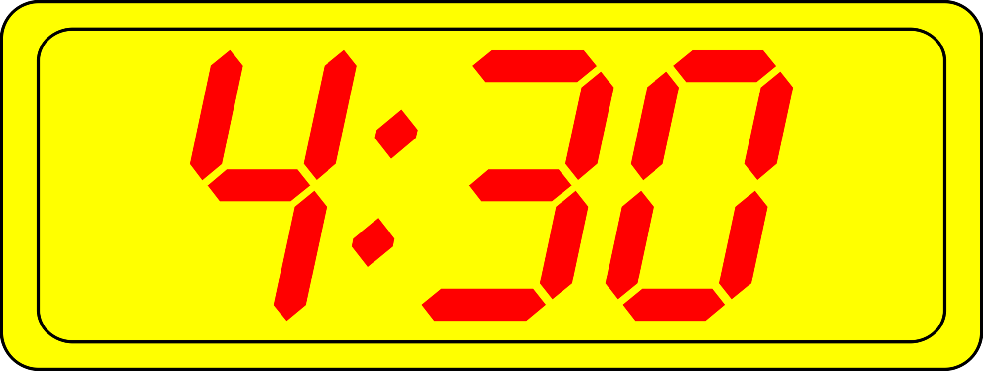 Digital Clock Time 12-hour Clock Digital Data - Digital Clock Clipart (1987x750)