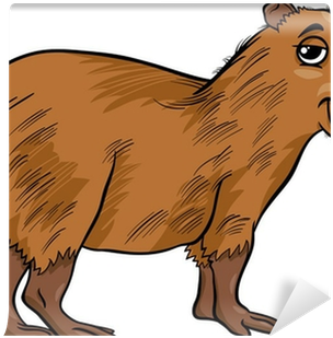 Animal Illustration Wall Mural Pixers We Live - Cartoon Capybara (400x400)