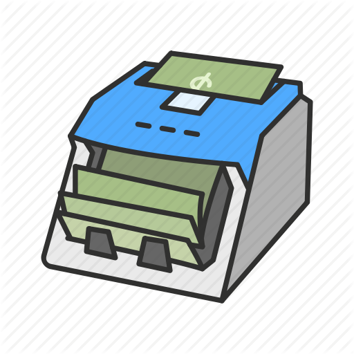 Cash Counter Cartoon Clipart Coin & Banknote Counters - Cash Counter Cartoon (512x512)
