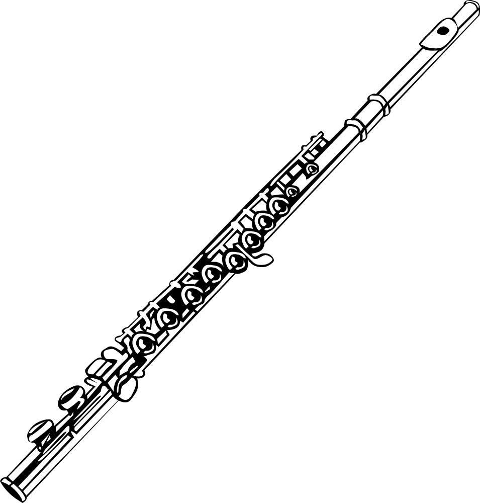 Flute Clipart Easy - Flute Clipart (955x1000)