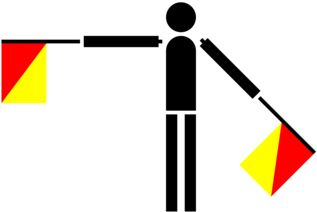 Flag Semaphore International Maritime Signal Flags - Flag Semaphore Signal (374x340)