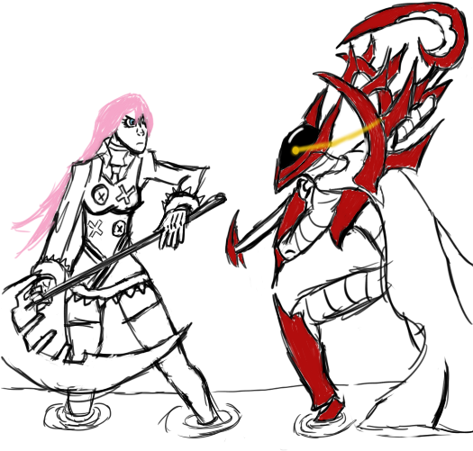 Clip Royalty Free Scythe Duel Oc Contest - Cartoon (524x524)