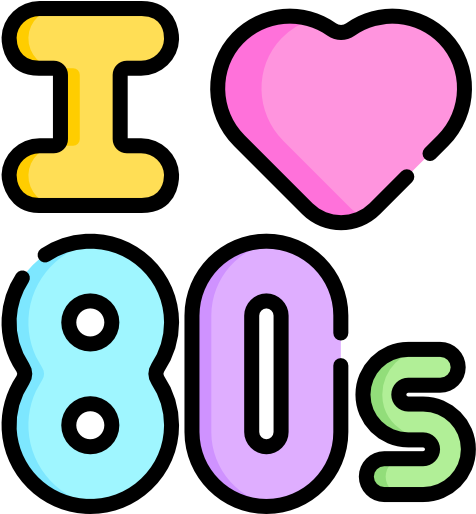 Eighties Free Icon - Decade (512x513)