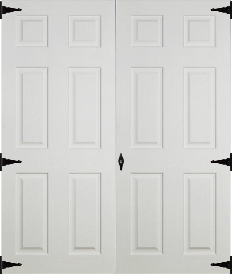 Fiberglass Slab Double Door For Sheds And Garages - Double Doors (1000x1000)