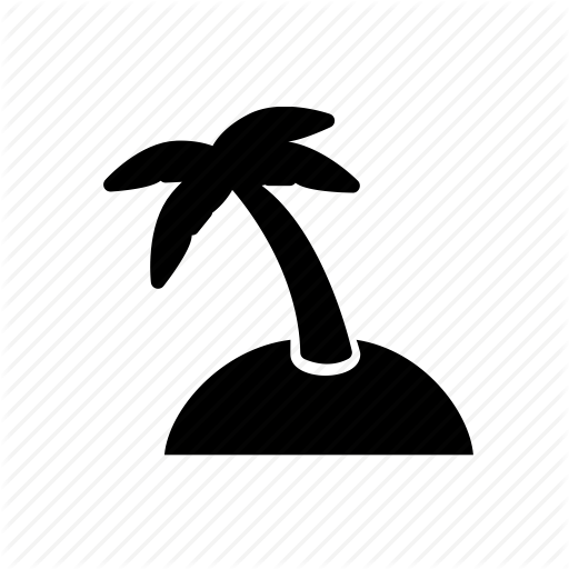 Silhouette Clipart Palm Trees Logo Coconut - Illustration (512x512)