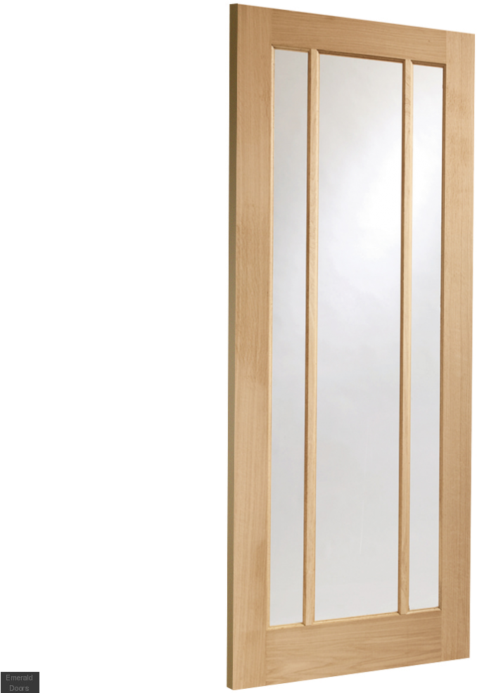 Transparent Doors Rectangle Clipart Royalty Free Library - Xl Joinery Worcester 3 Light Internal Oak Door With (1000x1000)