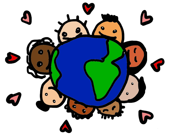 Children Who Grow In This Realm Do Better In School, - Love Our Earth Cartoon (600x480)