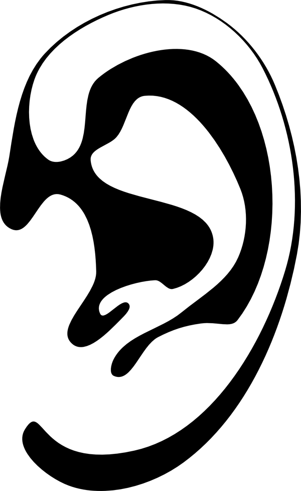 Listening With Compassion - Ear Silhouette Png (600x977)