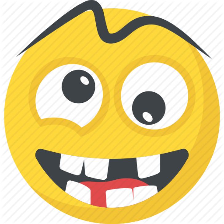Crazy Face Smiley Smiley 2 Vectors Market Free Clip - Crazy Emoji Png Transparent (728x728)