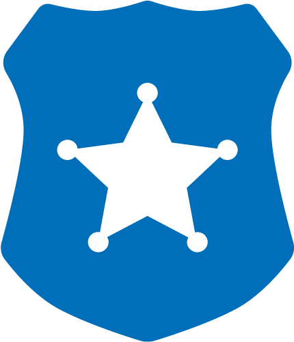 Icon Of A Police Badge - Symbol Of Shopping Center Png (500x500)