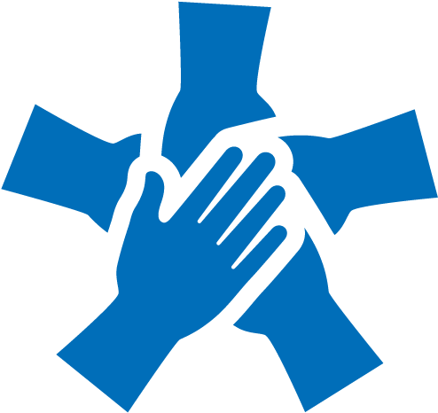 Icon Of A Group Of Hands Coming Together - Icon Of A Group Of Hands Coming Together (500x500)