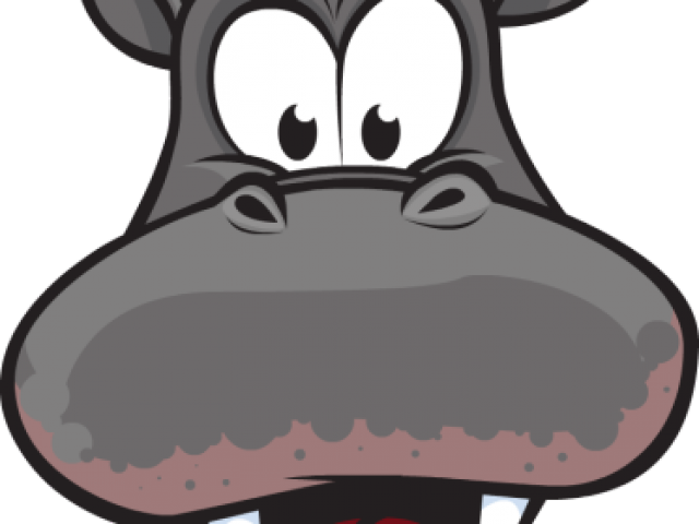 Hippopotamus Clipart Cartoon Zoo Animal - Cartoon Hippo Open Mouth (640x480)
