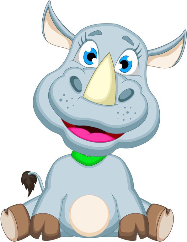 Фото, Автор Soloveika На Яндекс - Cute Rhino Cartoon (606x800)