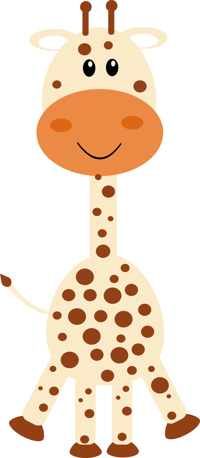 Giraffes Jirafa Animada Con Mono 655x1500 Png Clipart Download