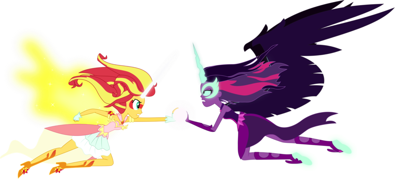 Clip Royalty Free Library Artist J Lambert Mit Boy - Midnight Sparkle And Sunset Shimmer (1280x582)