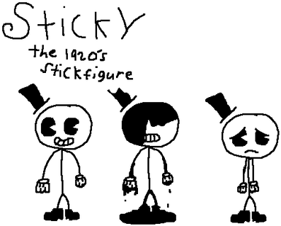 The 1920's Stickfigure By Sfg1235deviantart - Comics (454x350)