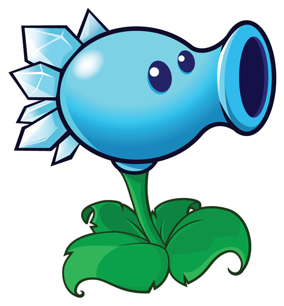 Snow Pea - Plants Vs Zombies Plants (557x600)