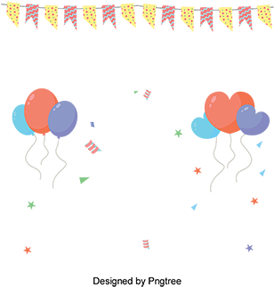 Balloon Banner Party Decorative, Vector Material, Rave - Party (360x360)