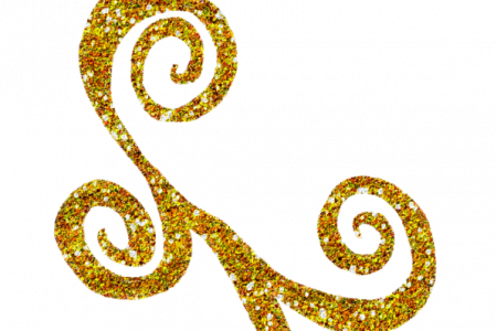Sparkles Clipart Wacky Tacky - Gold Glitter Swirl Png (450x300)
