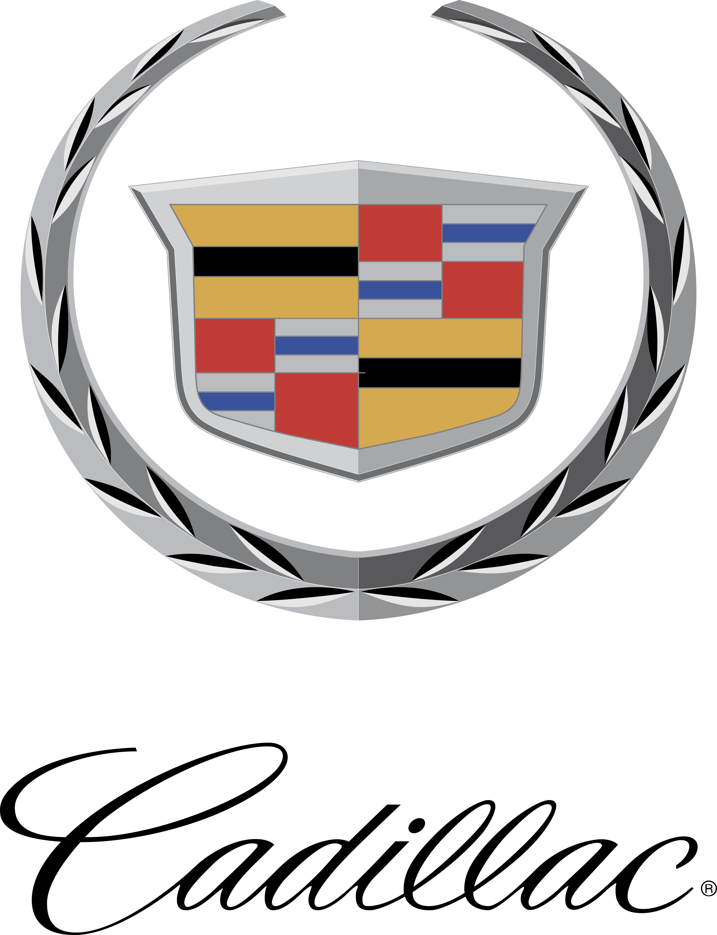 Cadillac Vector Silhouette - Logo Cadillac (2400x3127)