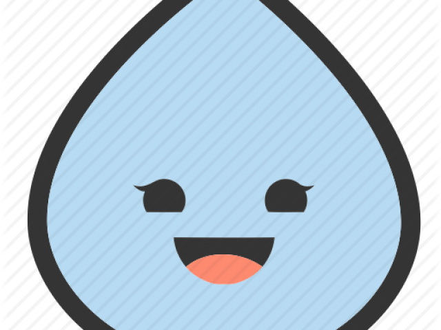 Raindrop Clipart Realistic - Cartoon Raindrops With Faces (640x480)