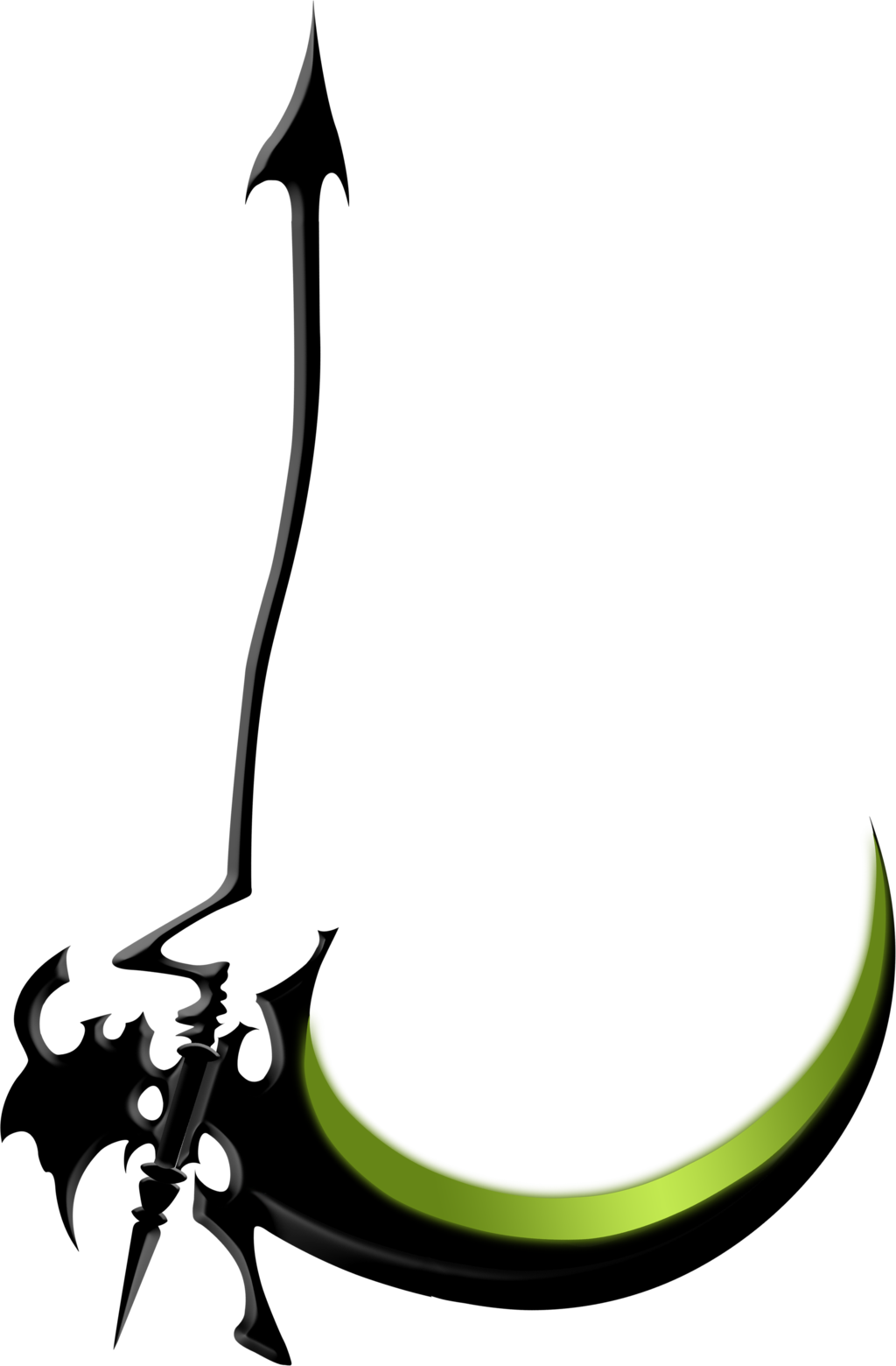 Anime Scythe Png Banner Black And White Library - Shinoa's Scythe (1024x1560)