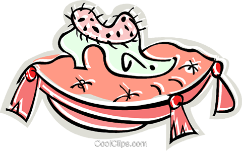 Shoe On A Pillow Royalty Free Vector Clip Art Illustration - Glass Slipper (480x300)