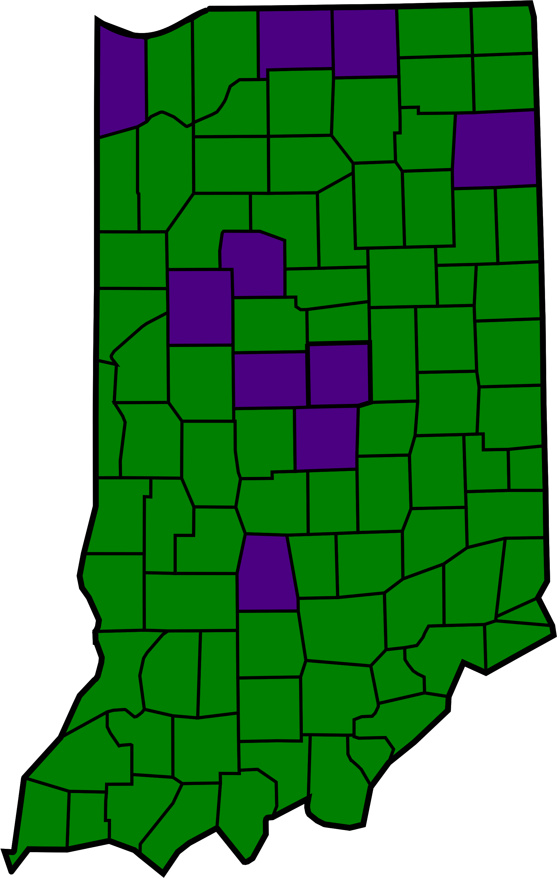 Open - Indiana Primary 2016 Dnc Results (2000x3158)