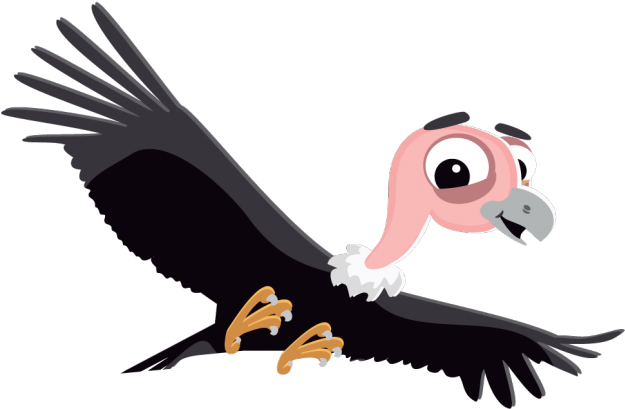 Vulture Clipart Transparent - Vulture Cartoon Png (640x480)