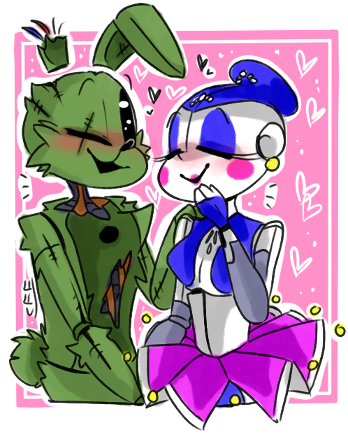 Mother X Father Fnaf Sister Location, Freddy S, Five - Fnaf Springtrap X Ballora (498x625)
