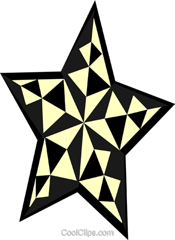 Star Design Royalty Free Vector Clip Art Illustration - Triangle (350x480)