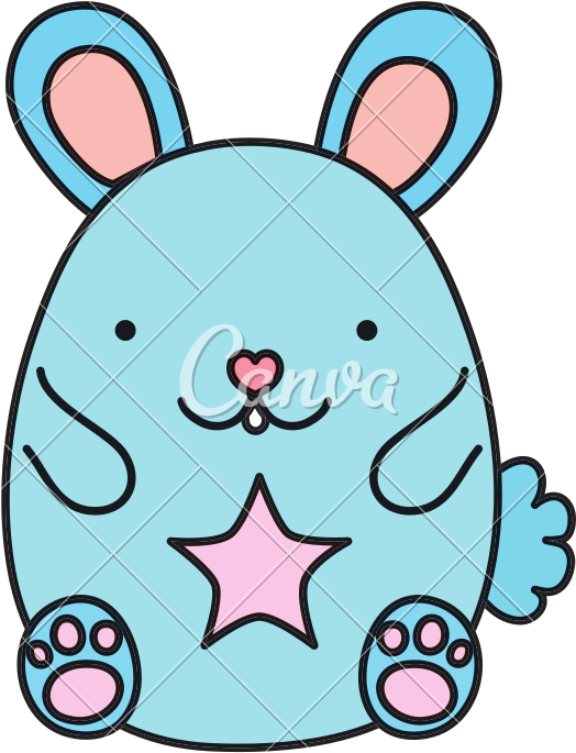 Color Cute Mouse Animal With Star Design - Color Is Mouse Nose (800x800)