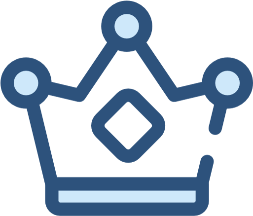 Applications - Crown Icon Png Blue (512x513)