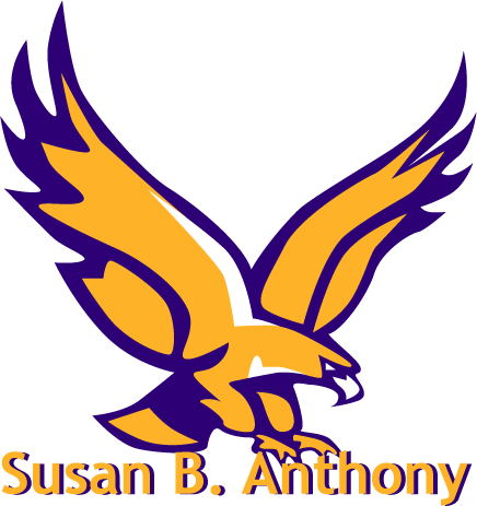 Susan B Anthony Elementary Logo - Blue Eagle (436x463)