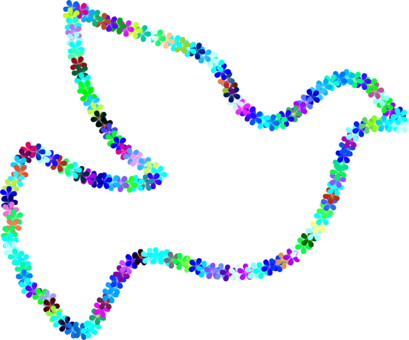 Columbidae Bird Doves As Symbols Peace Drawing - Dove Outline (409x340)