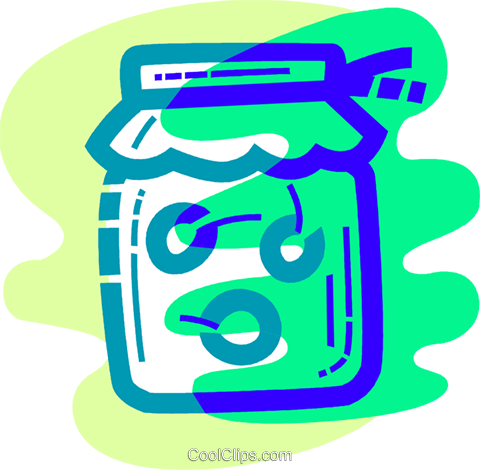 Home Made Jam Royalty Free Vector Clip Art Illustration - Graphic Design (480x470)