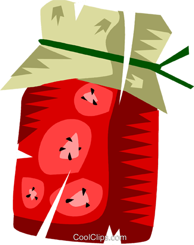 Strawberry Jam Royalty Free Vector Clip Art Illustration - Illustration (379x480)