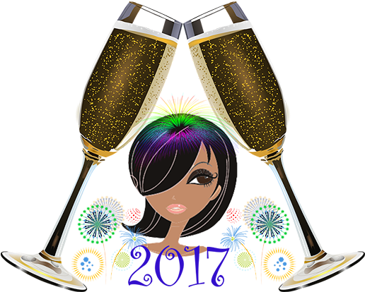 It's That Time Of Year Where People Once Again Make - 2 Champagne Glasses Vector (593x453)