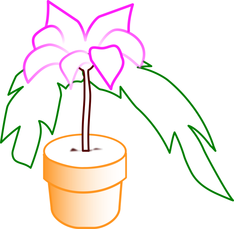 Flowerpot Houseplant Computer Icons Line Art - Clip Art (766x750)