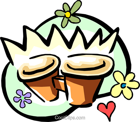 Flower Pots Royalty Free Vector Clip Art Illustration - Les Années 60 (480x417)
